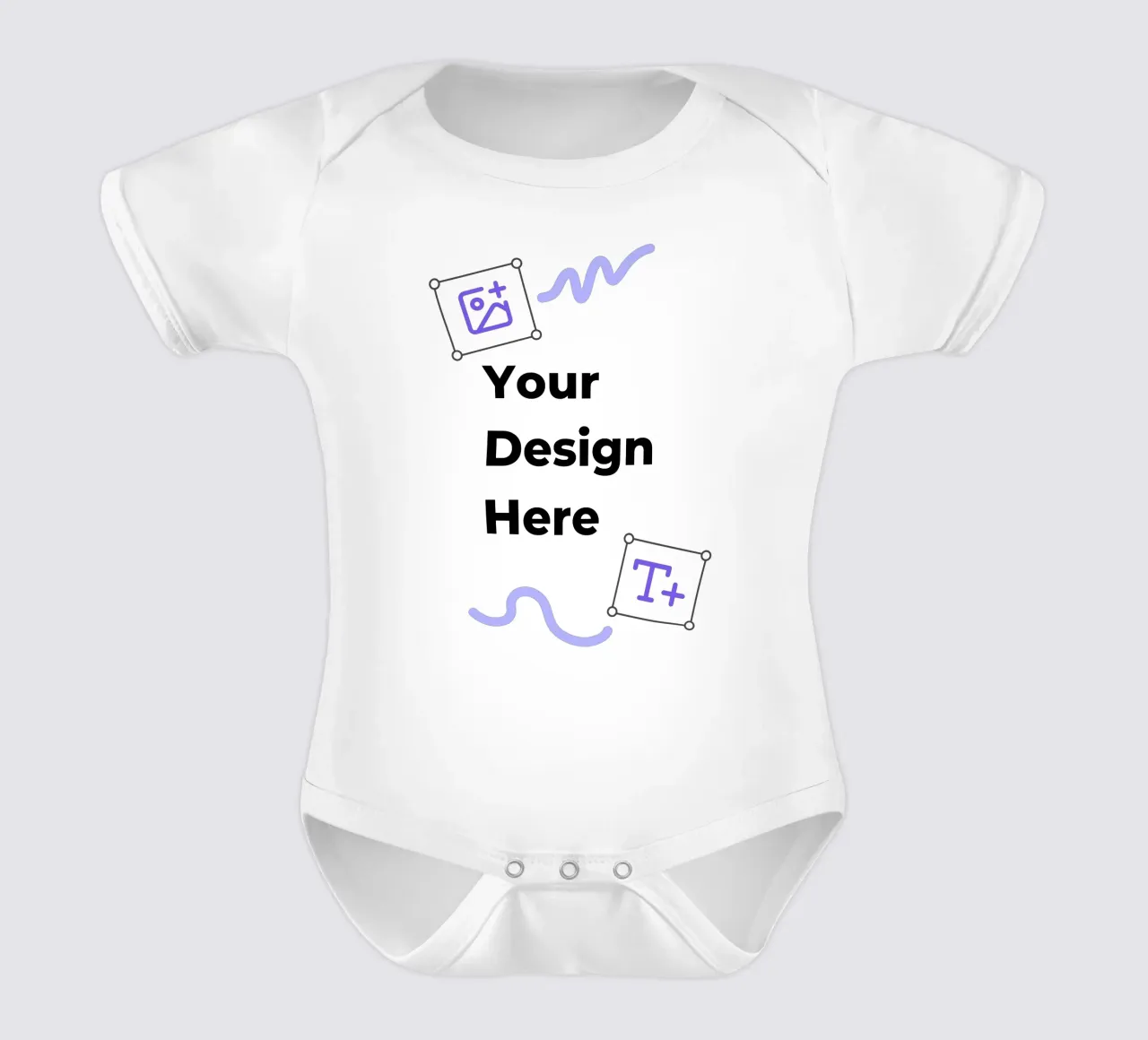 Your Design Here short-sleeve baby romper by JUNIQE