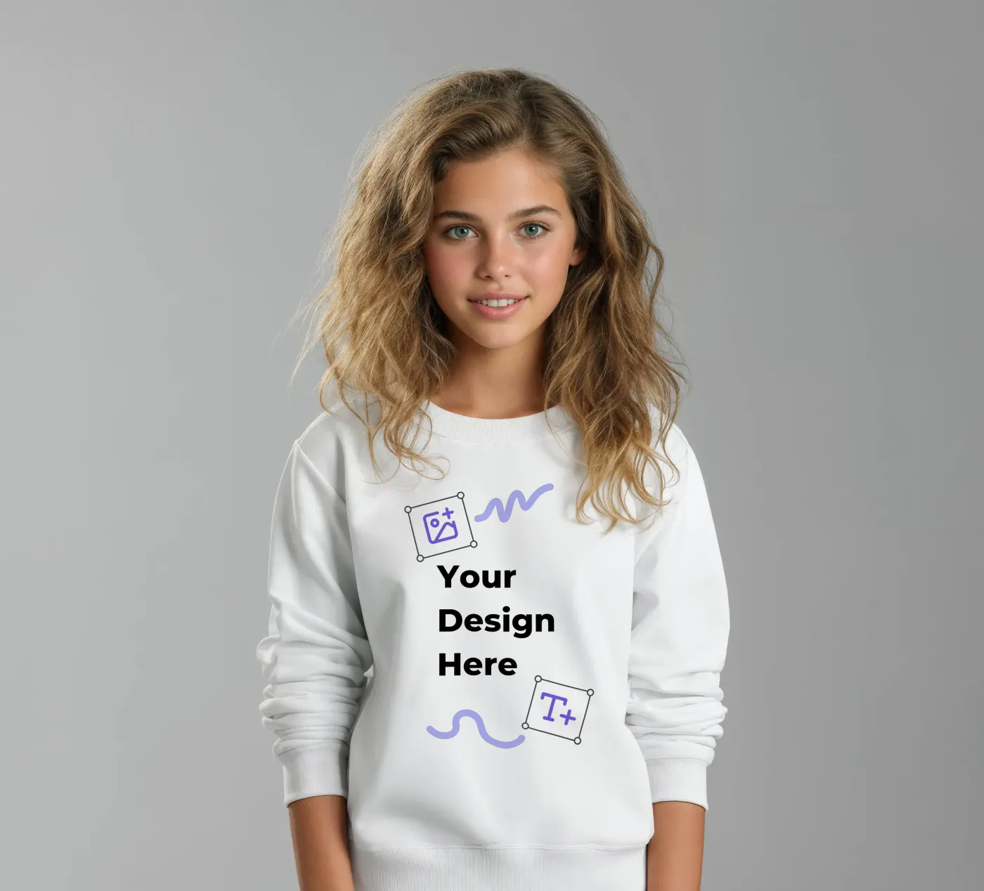 Your Design Here felpa bambino da JUNIQE