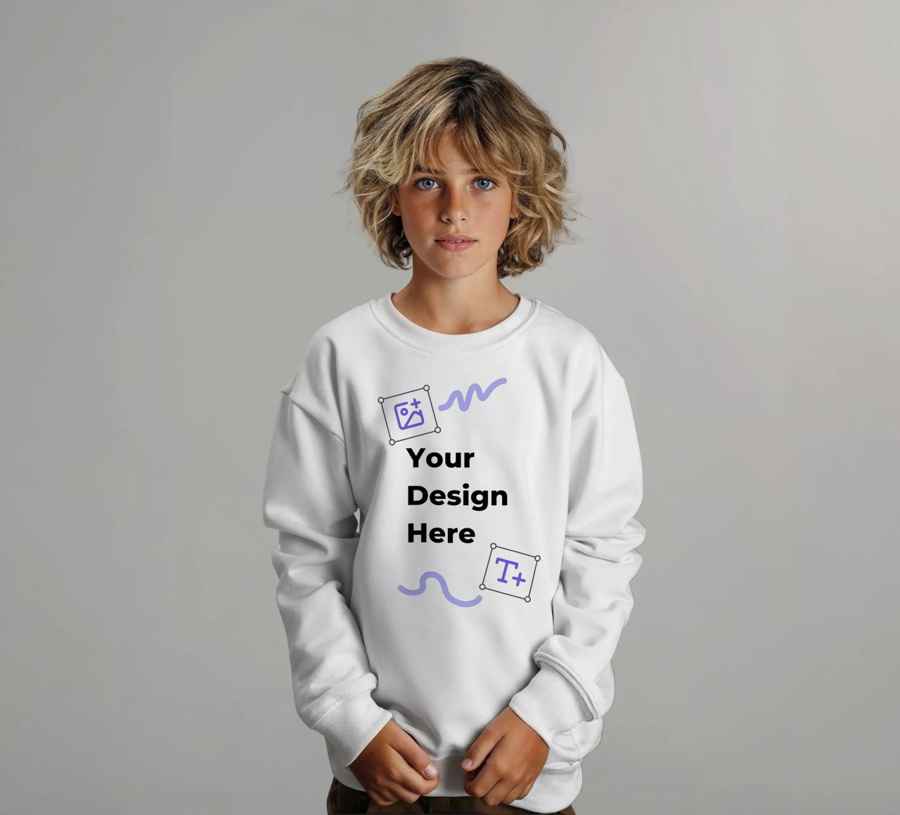 Your Design Here felpa bambino da JUNIQE