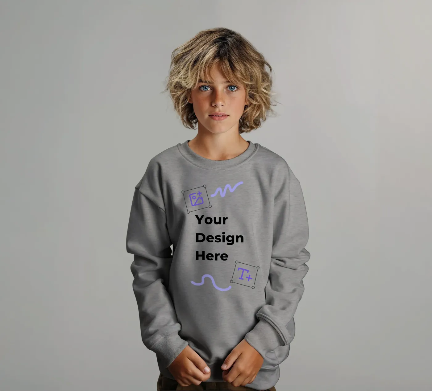 Your Design Here felpa bambino da JUNIQE