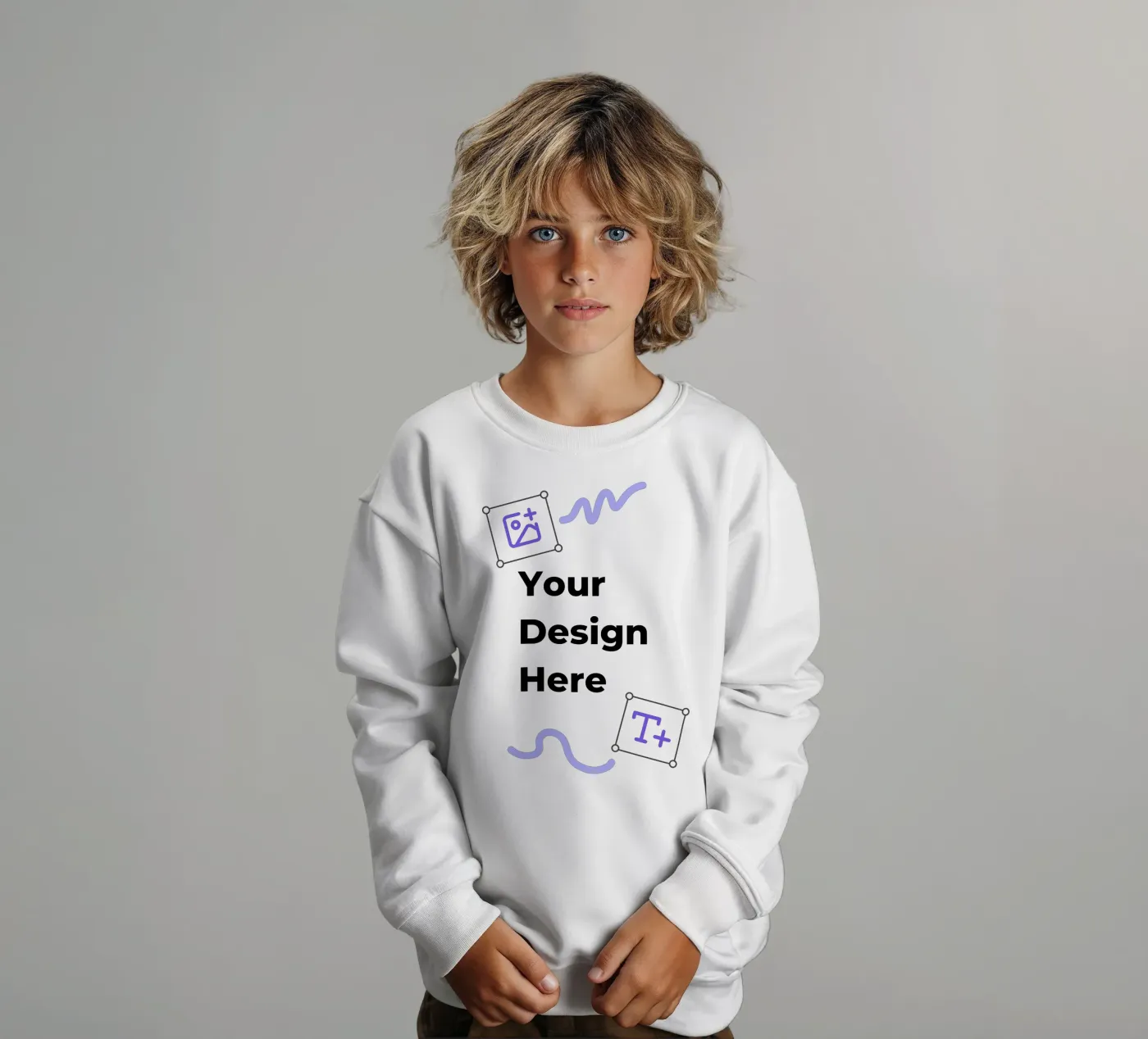 Your Design Here felpa bambino da JUNIQE