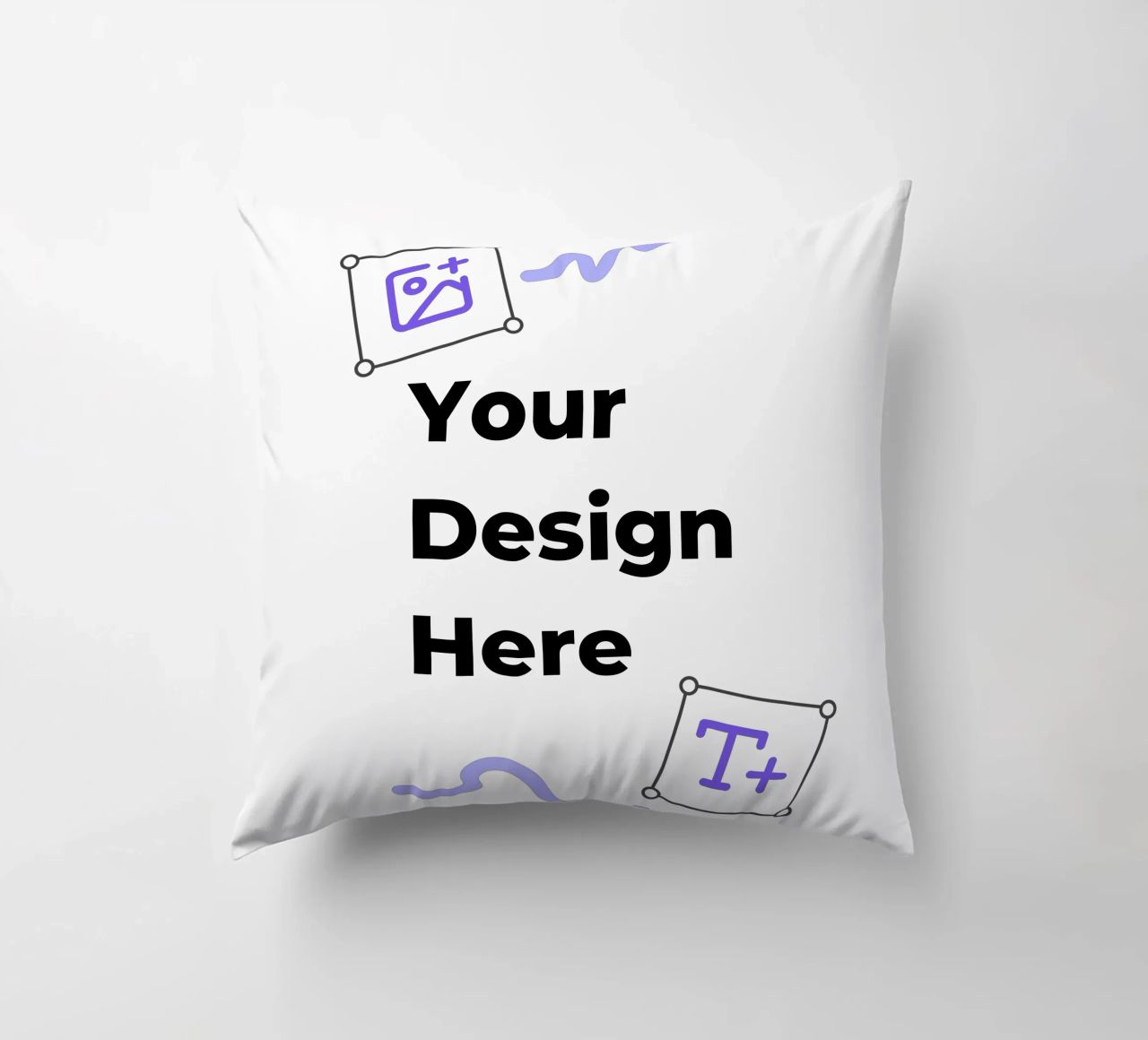 Your Design Here decorative cushion by JUNIQE