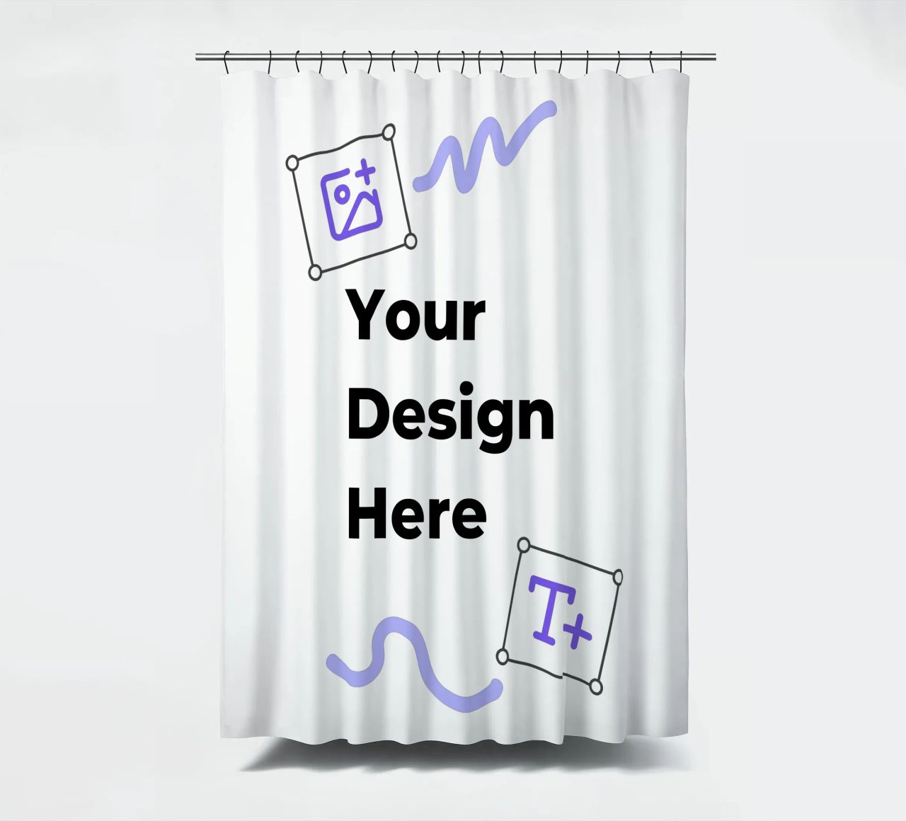 Your Design Here shower curtain by JUNIQE