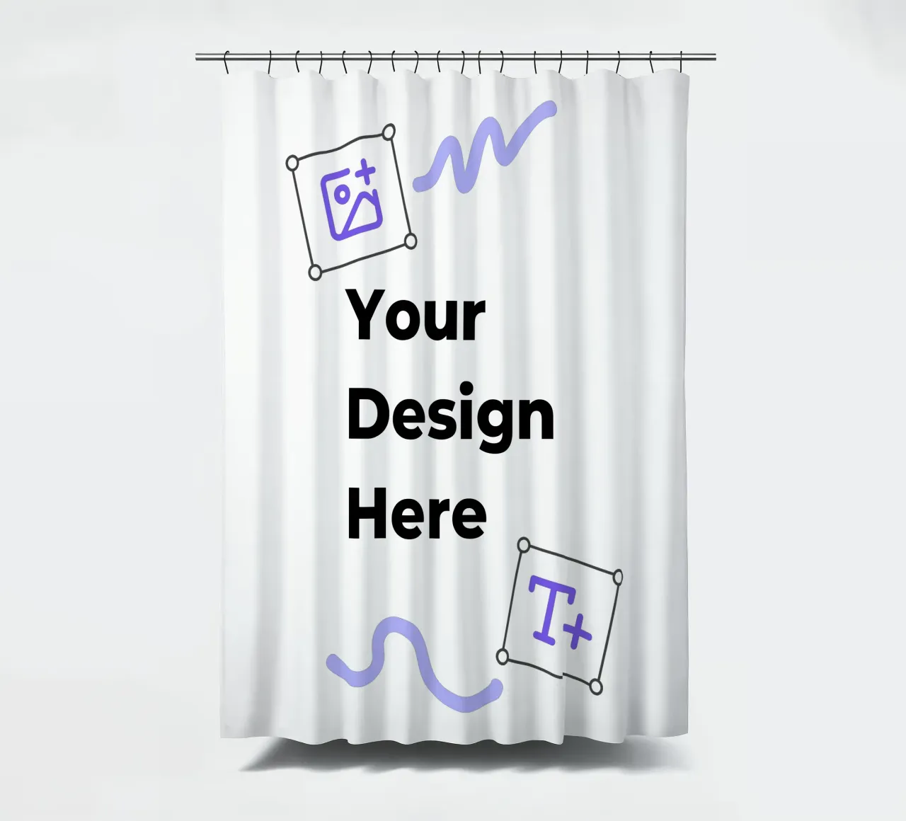 Your Design Here shower curtain by JUNIQE