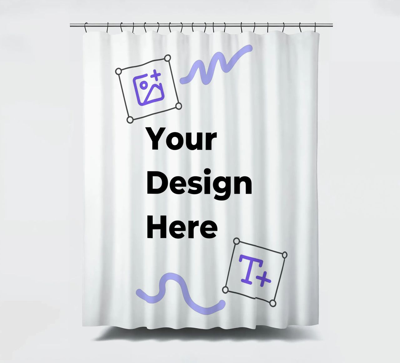 Your Design Here shower curtain by JUNIQE
