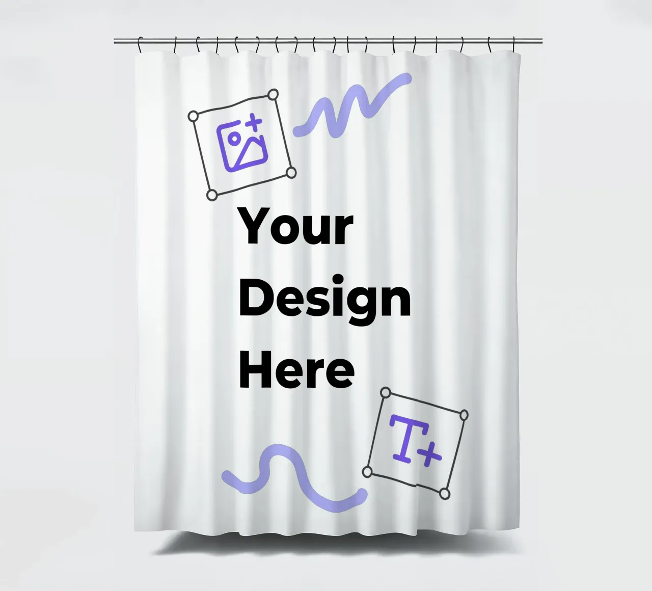 Your Design Here shower curtain by JUNIQE
