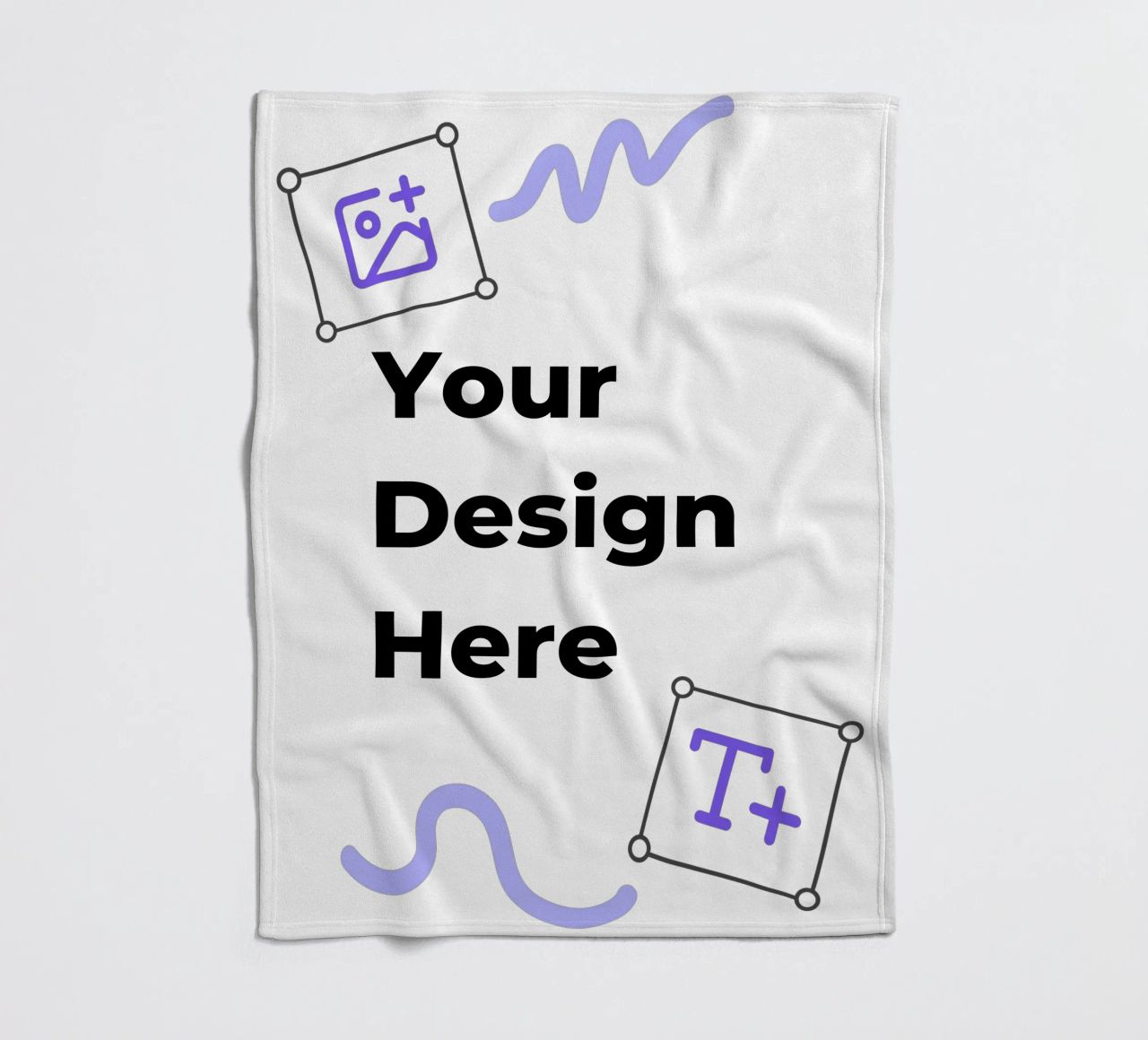 Your Design Here fleece blanket by JUNIQE