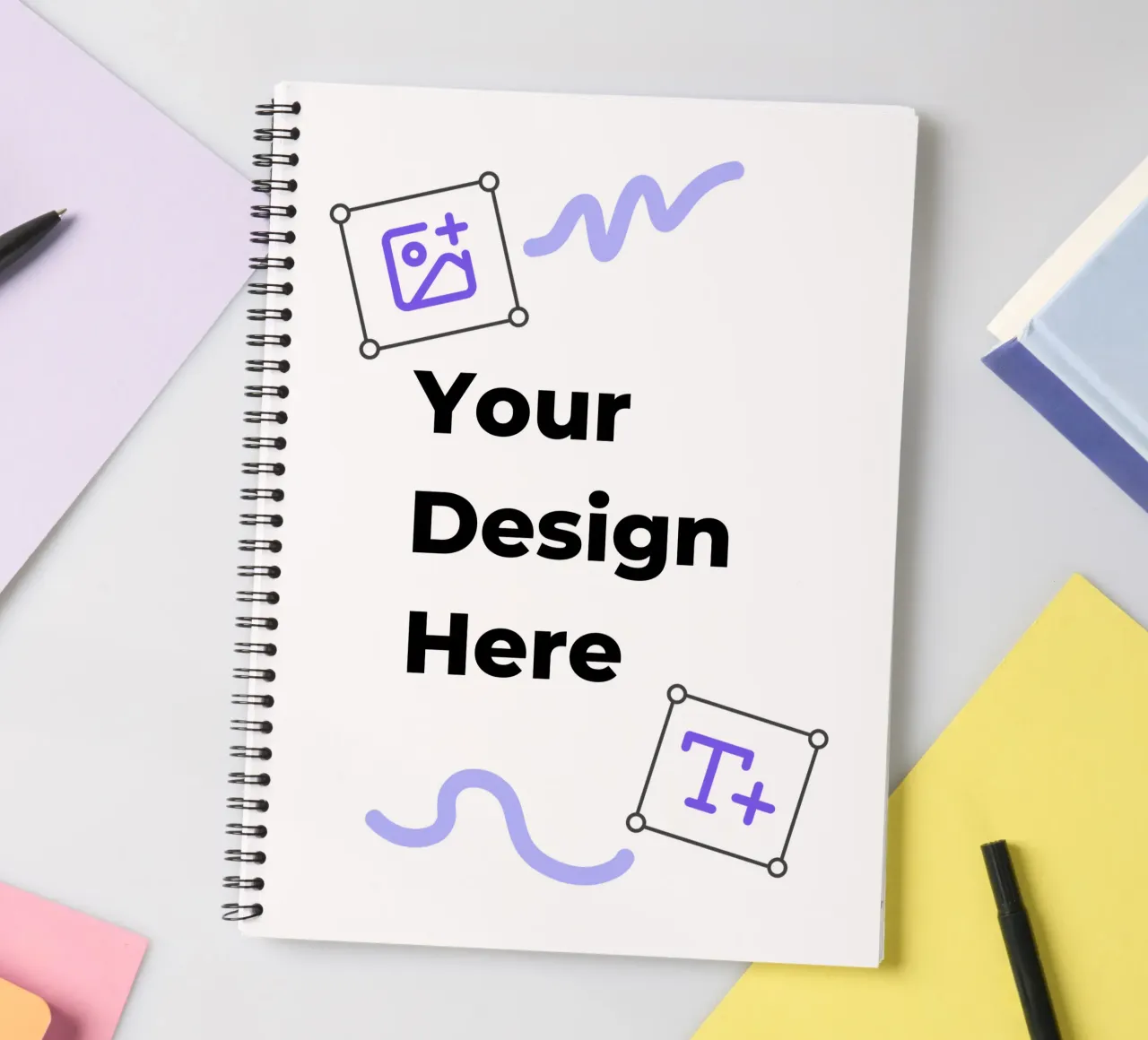Your Design Here spiral notebook by JUNIQE