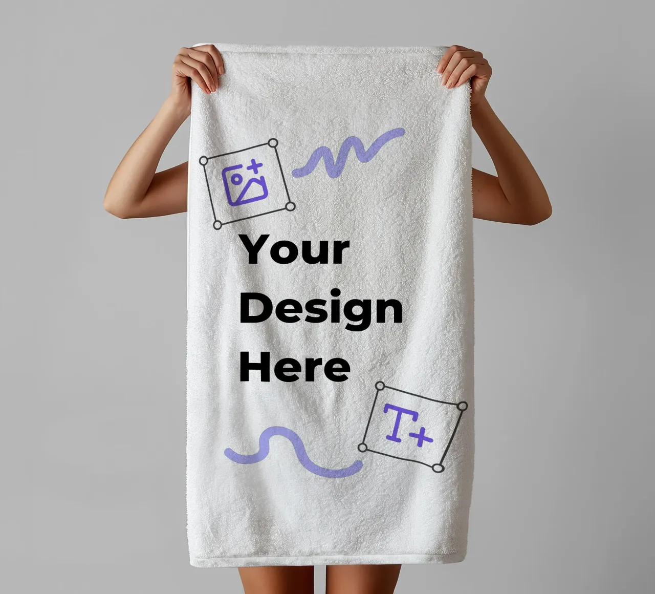 Your Design Here towel by JUNIQE