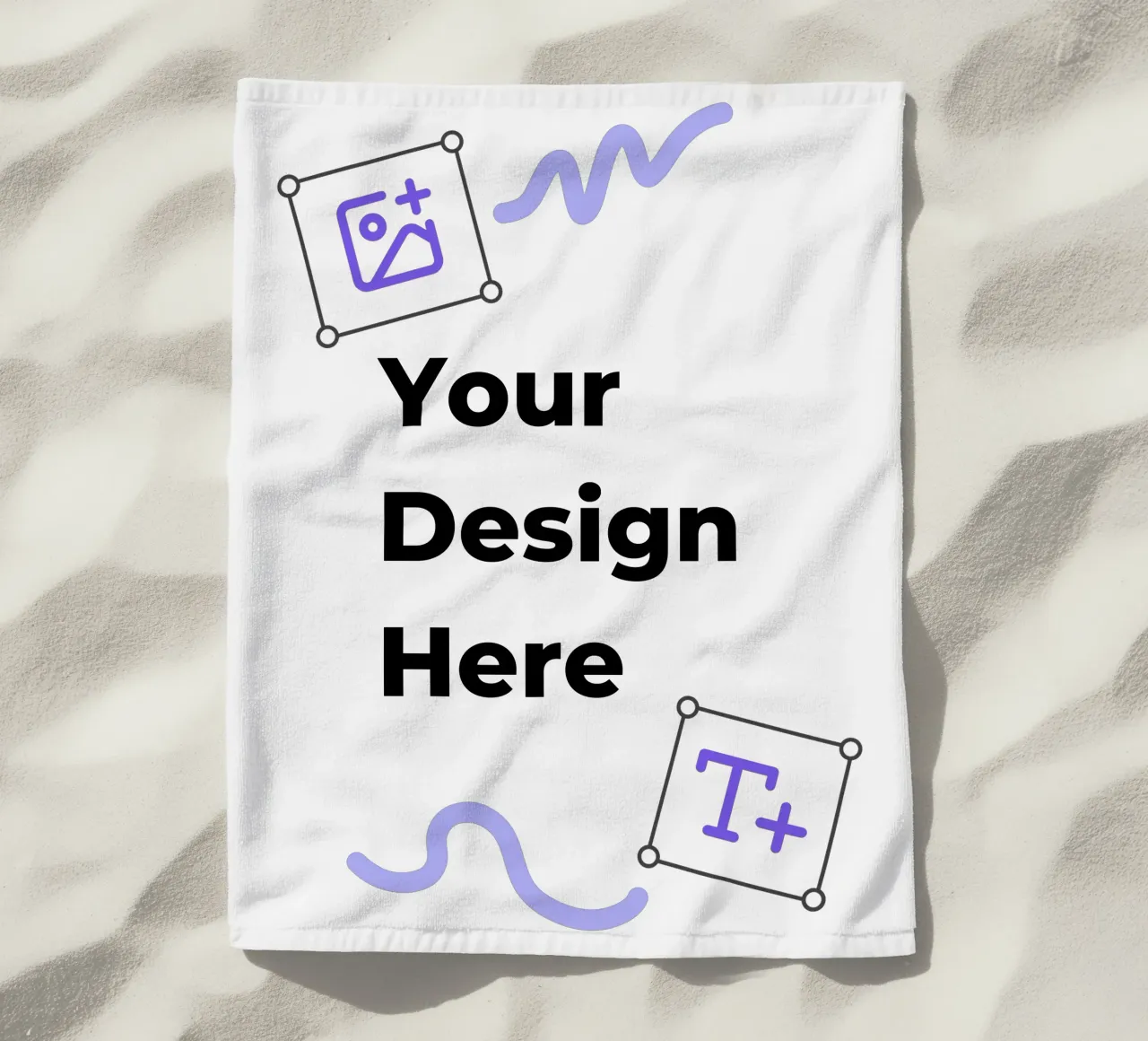 Your Design Here beach towel by JUNIQE