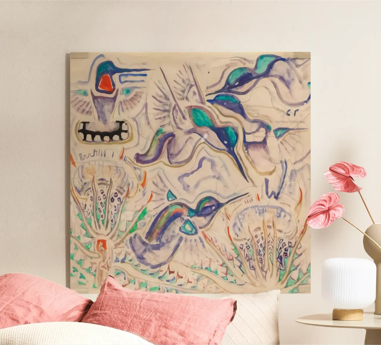Humming Birds acrylic glass by Damian Jackson