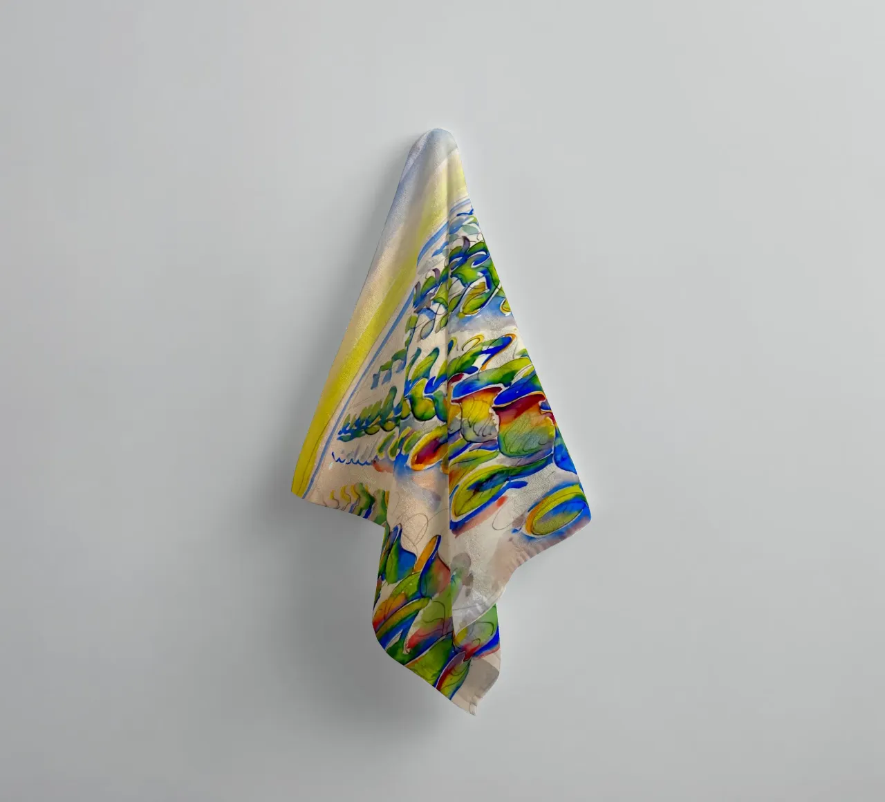 Rows of Cabbages towel by Damian Jackson