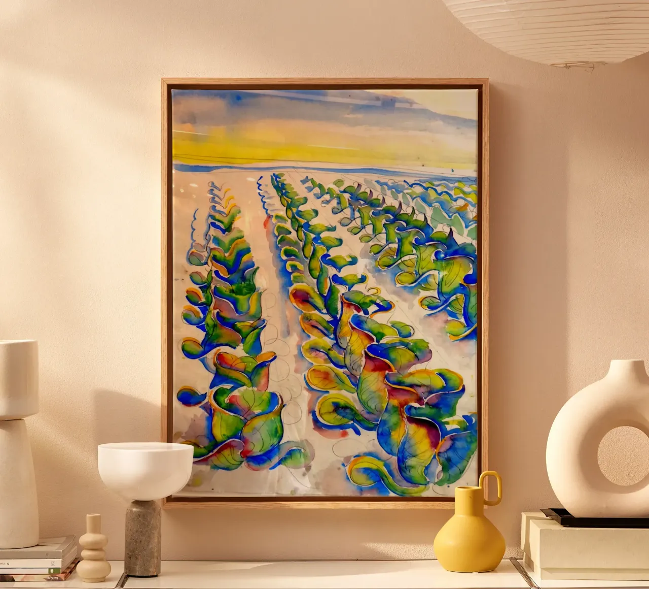Rows of Cabbages canvas by Damian Jackson