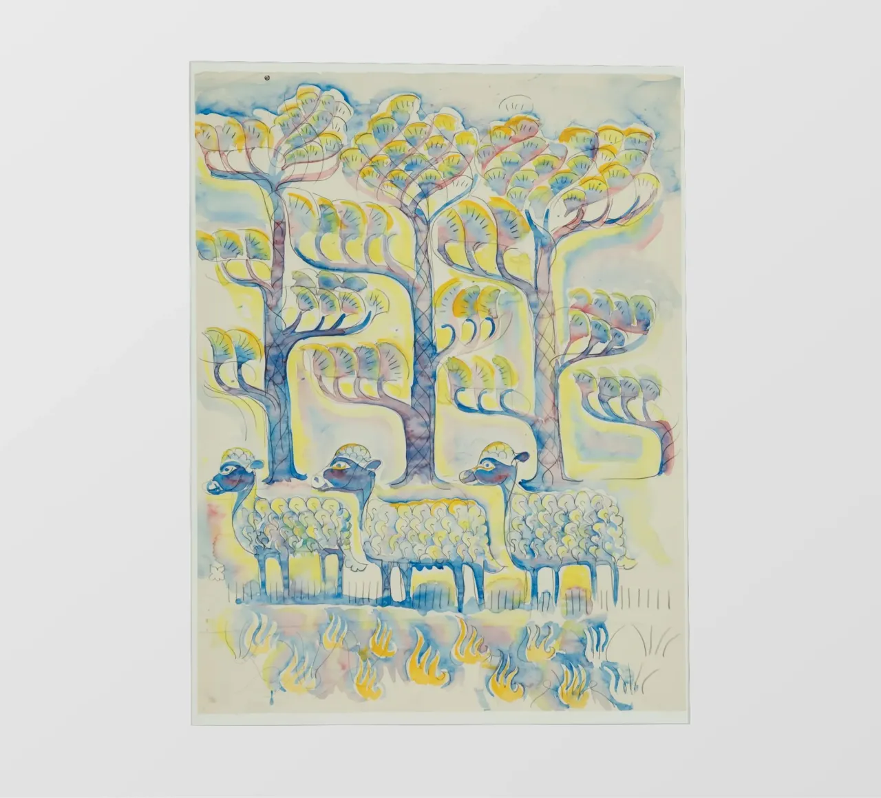 Pecore e pini telo in pvc da Damian Jackson