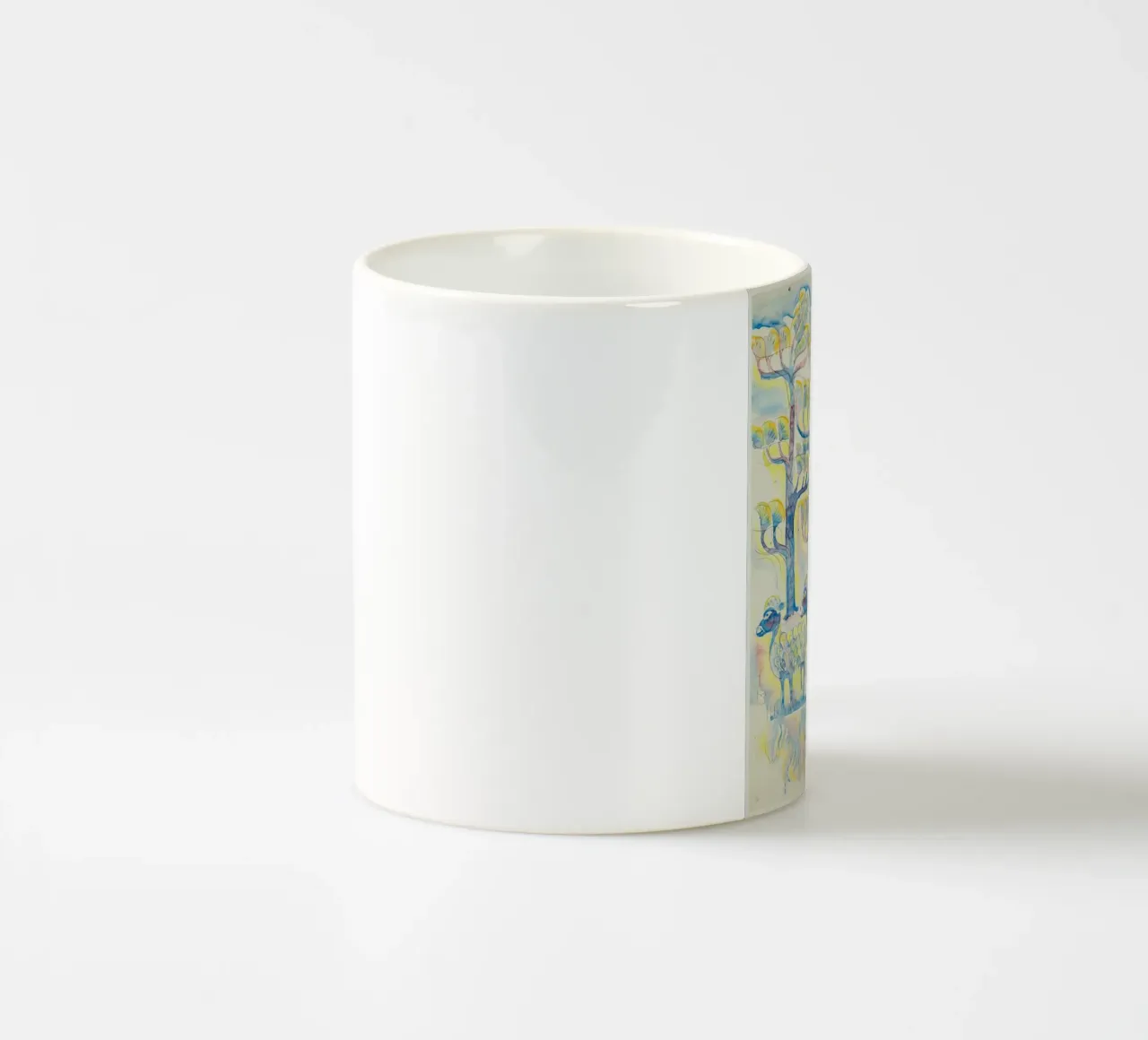 Pecore e pini tazza in ceramica da Damian Jackson