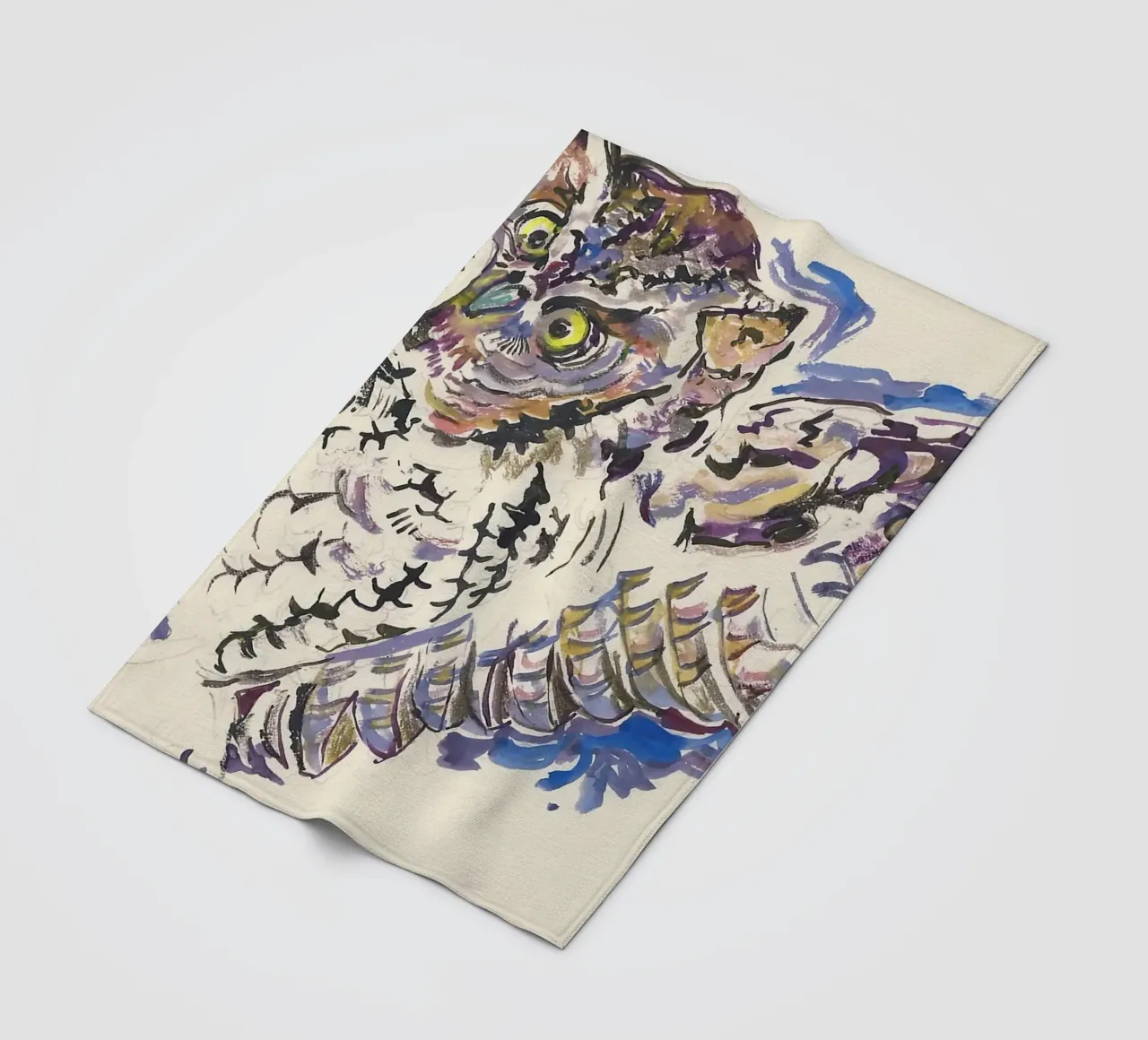 Terror The Little Devil fleece blanket by Damian Jackson