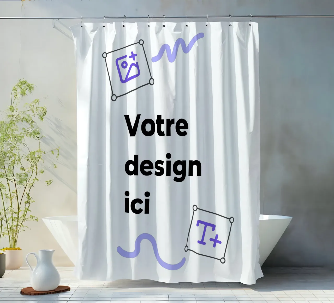 Votre design ici rideau de douche de JUNIQE