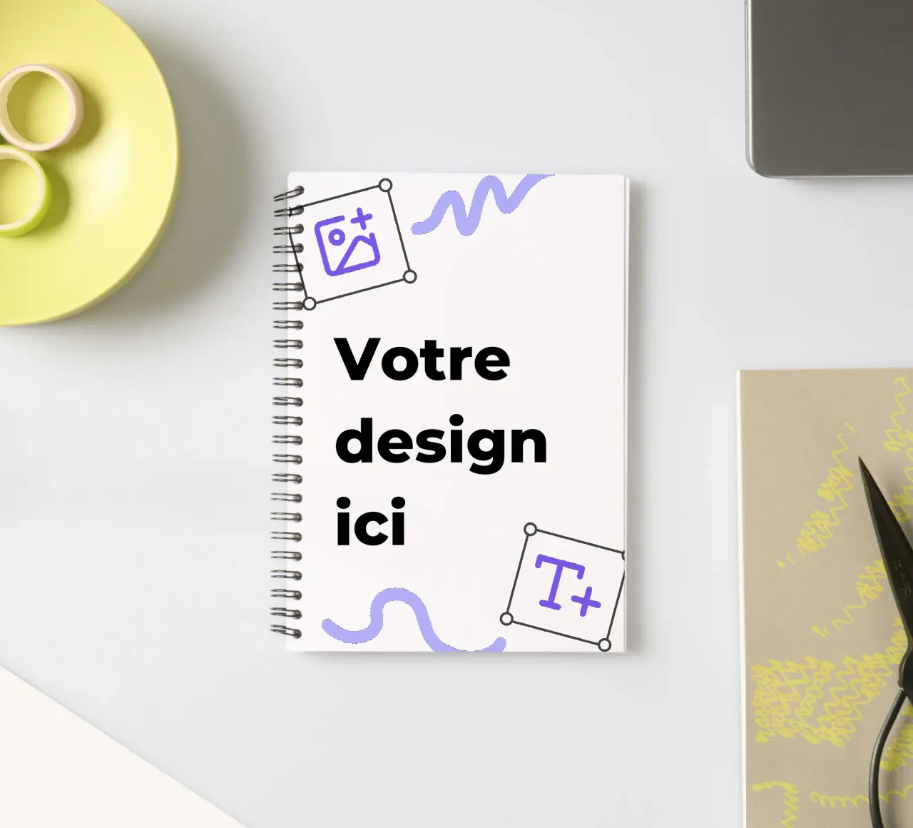 Votre design ici carnet à spirale de JUNIQE