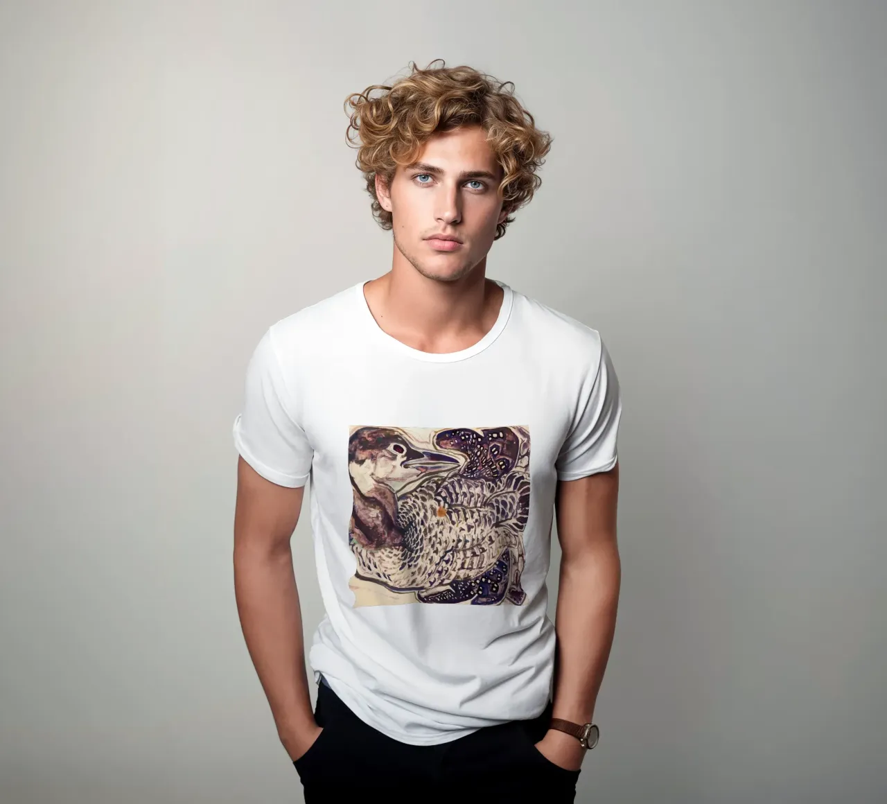 Anatra acquatica t-shirt da Damian Jackson