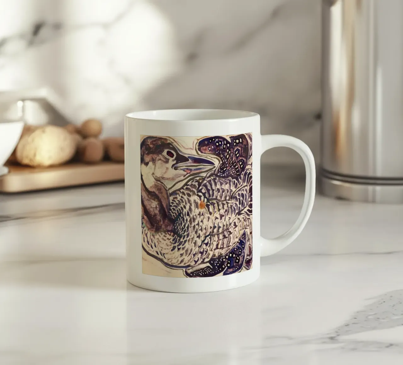 Anatra acquatica tazza in ceramica da Damian Jackson