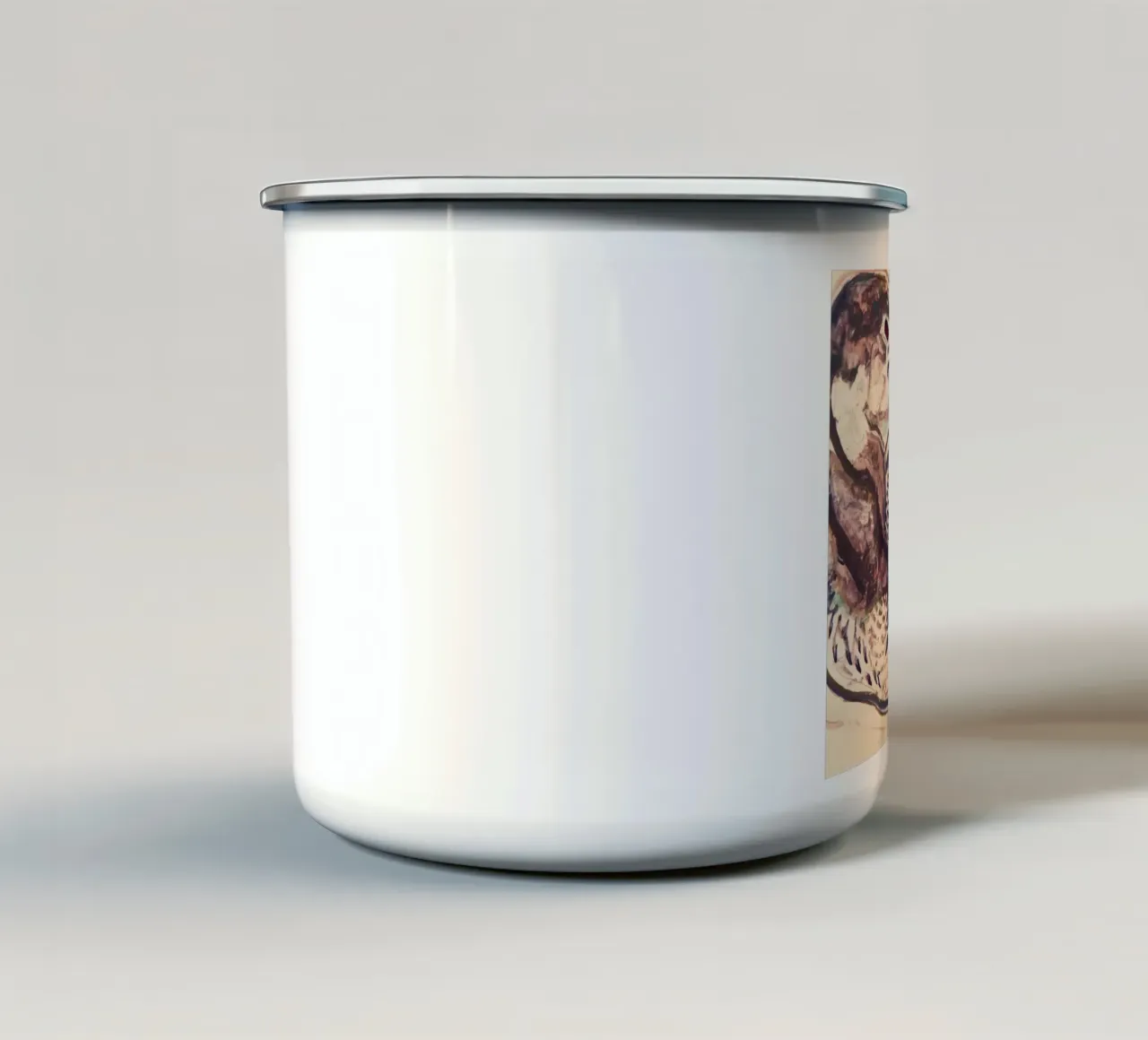 Anatra acquatica tazza in smalto da Damian Jackson