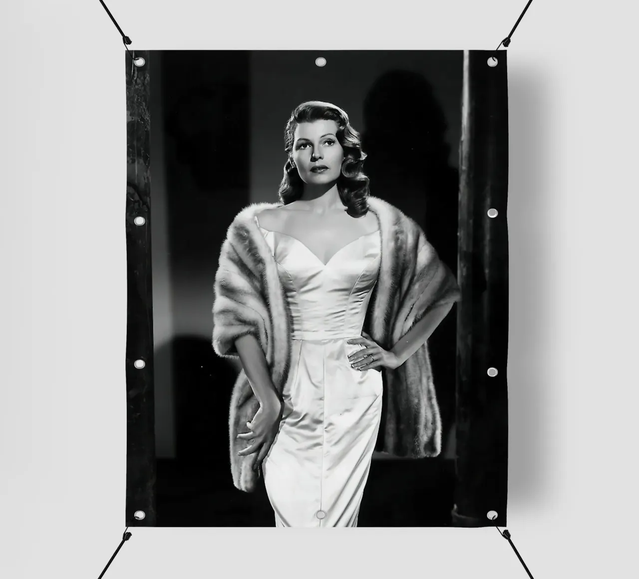 Bellezza Rita Hayworth telo in pvc da Steve shop