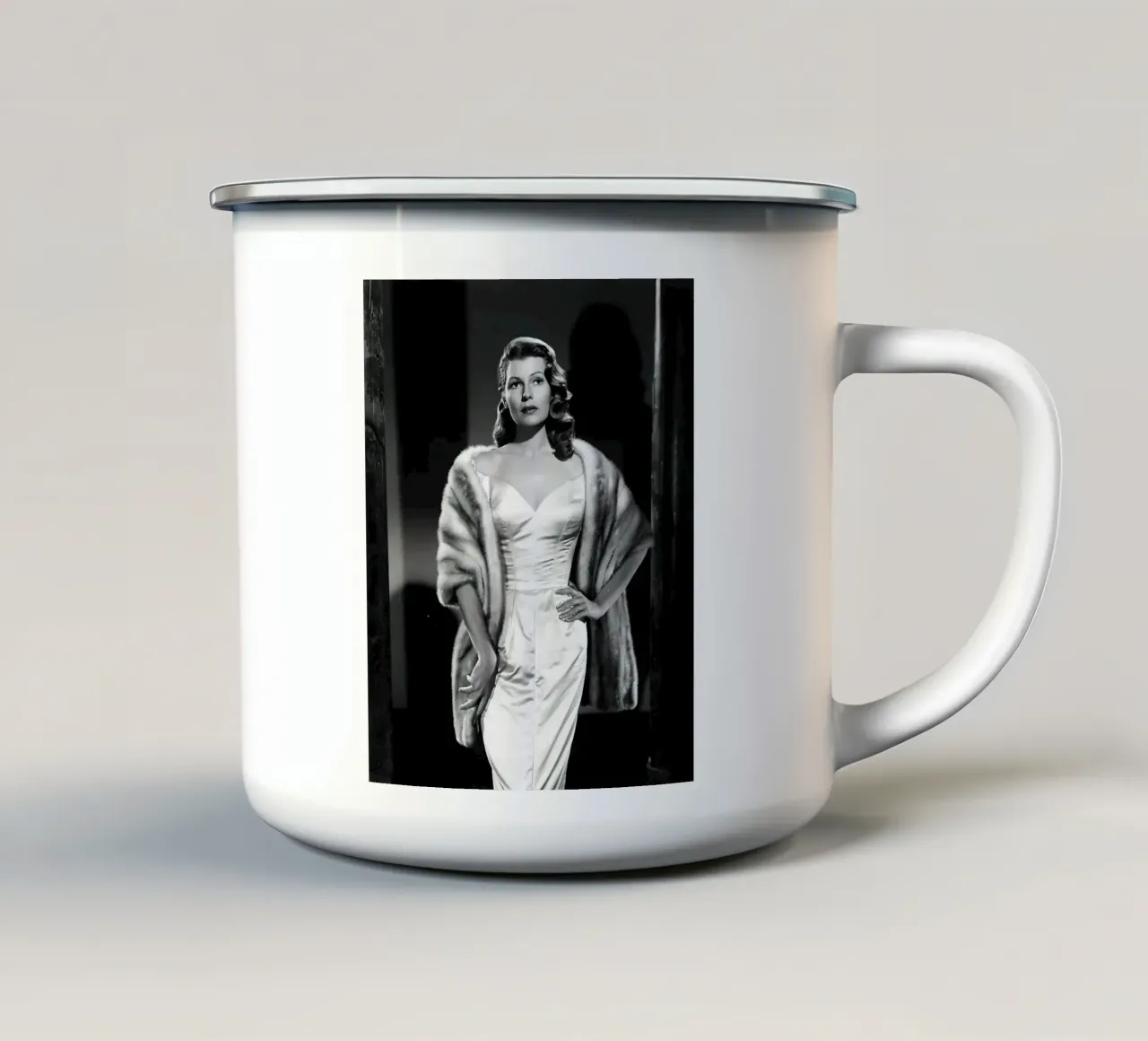 Bellezza Rita Hayworth tazza in smalto da Steve shop