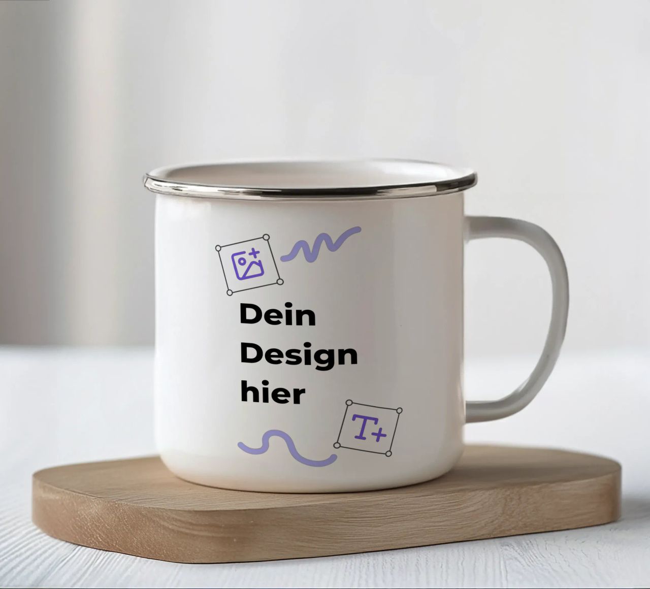 Dein Design hier (Produkt frei wählbar) Emaille Tasse von JUNIQE