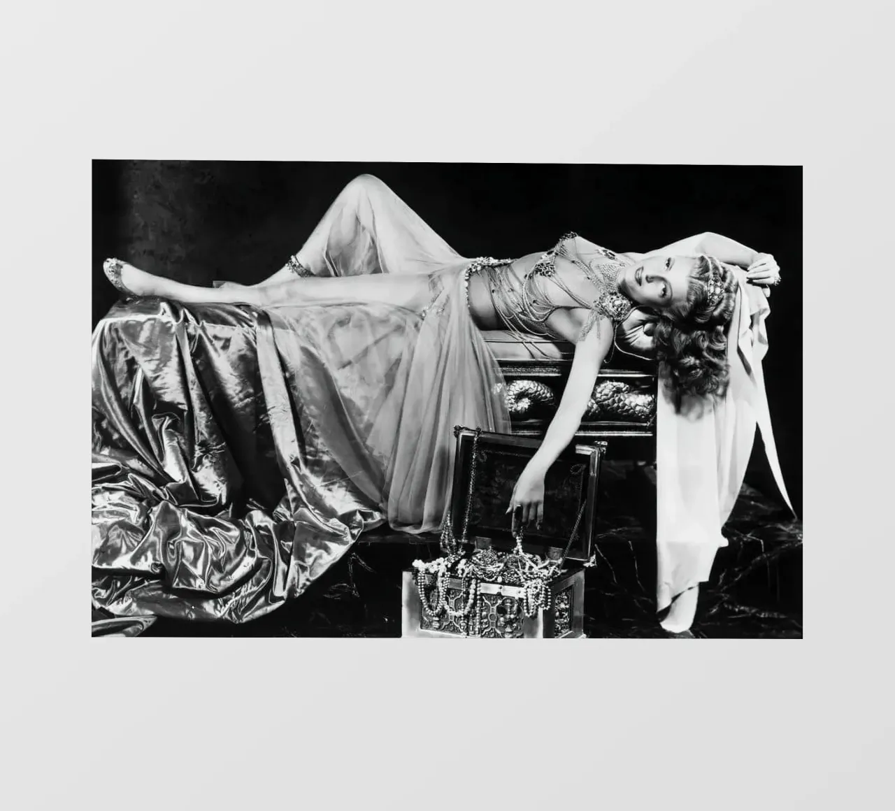 Rita Hayworth d'epoca telo in pvc da Steve shop