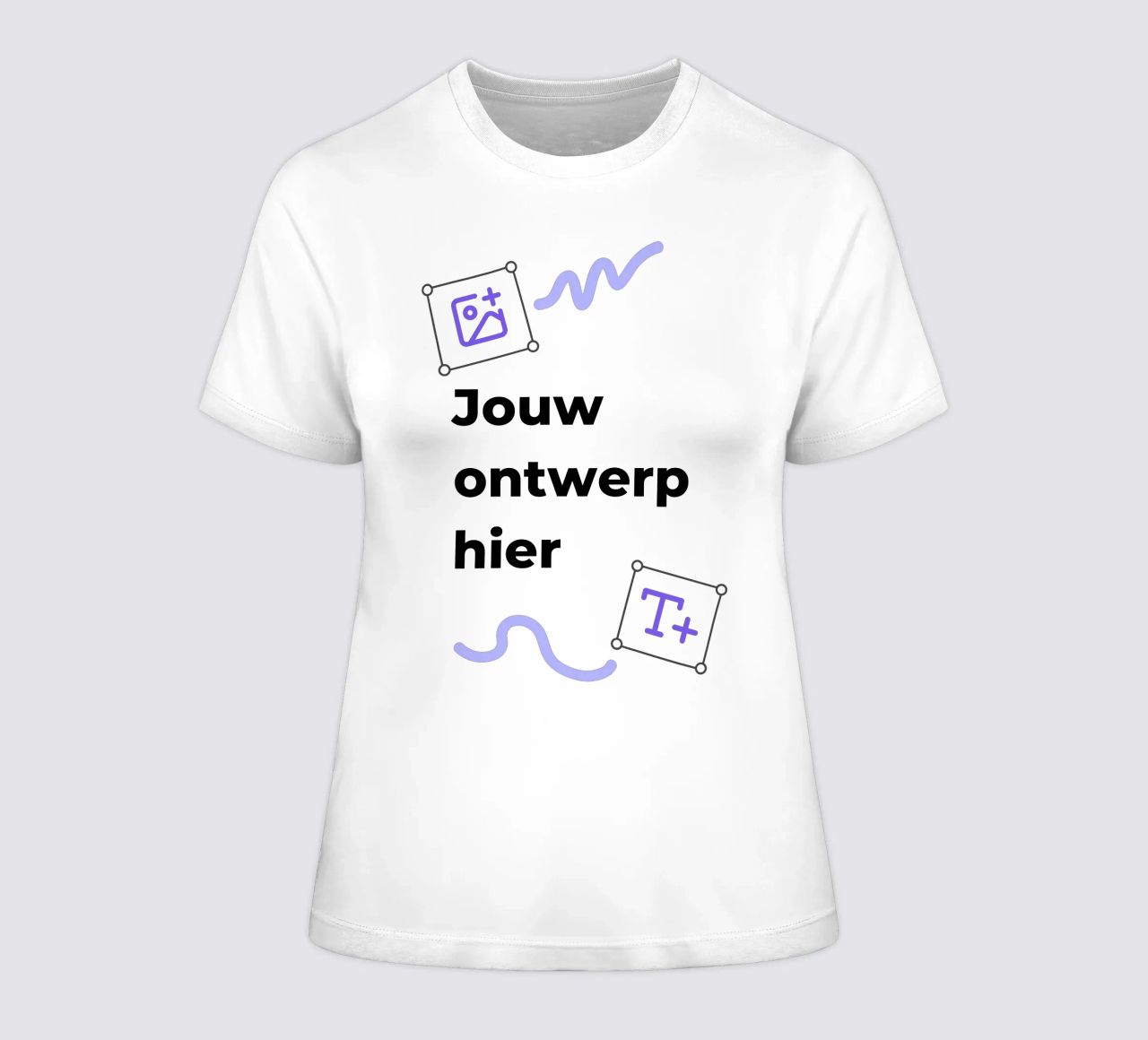 Jouw ontwerp hier dames t-shirt getailleerd van JUNIQE