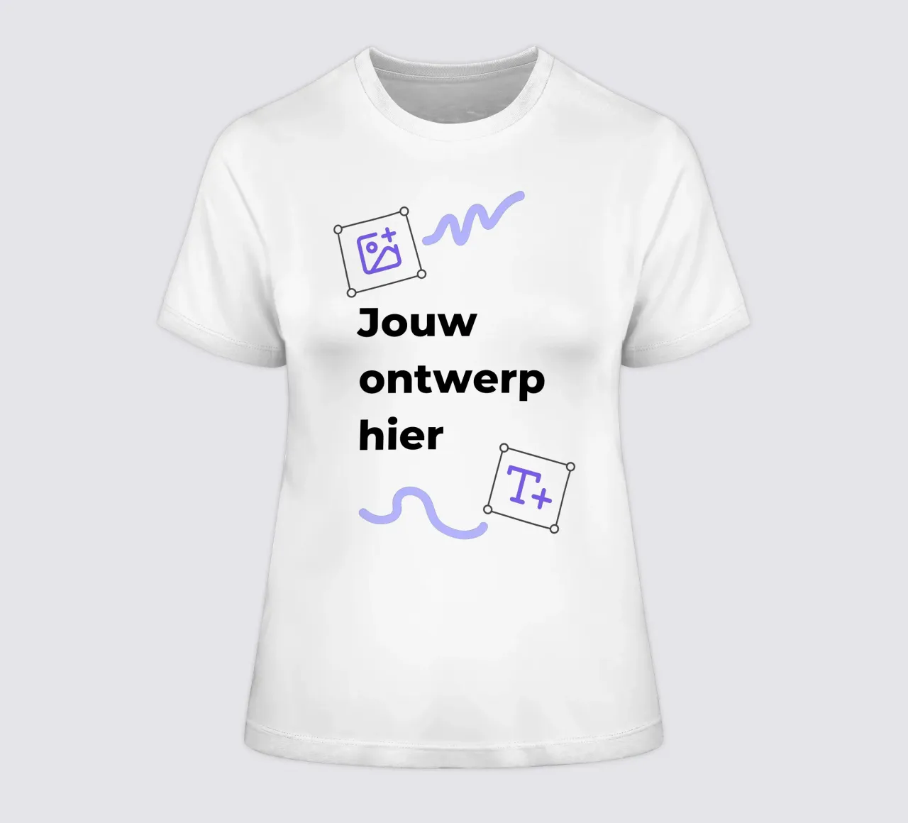 Jouw ontwerp hier dames t-shirt getailleerd van JUNIQE