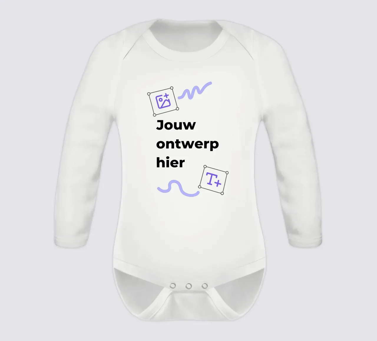 Jouw ontwerp hier babyrompertje lange mouwen van JUNIQE
