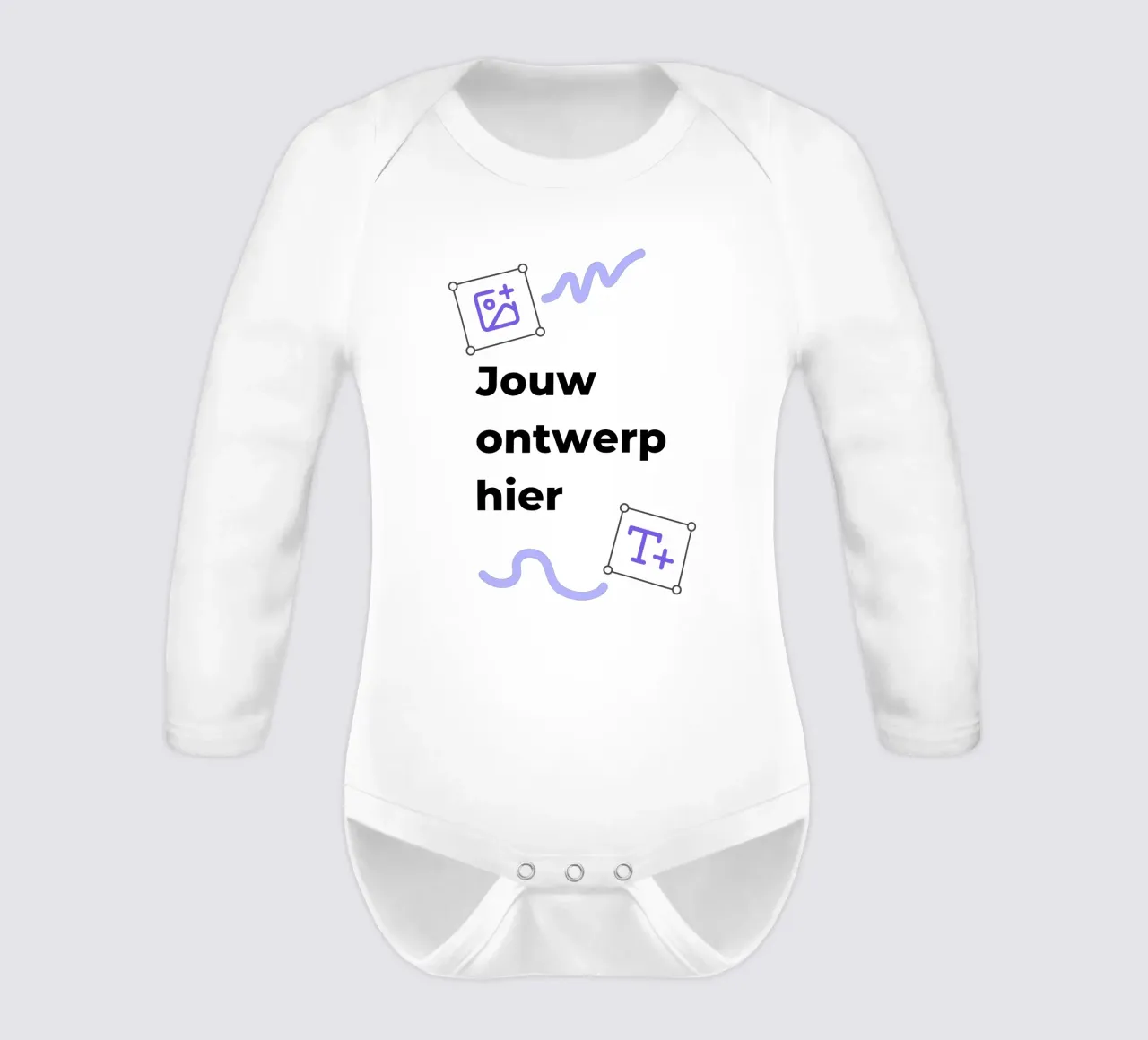 Jouw ontwerp hier babyrompertje lange mouwen van JUNIQE