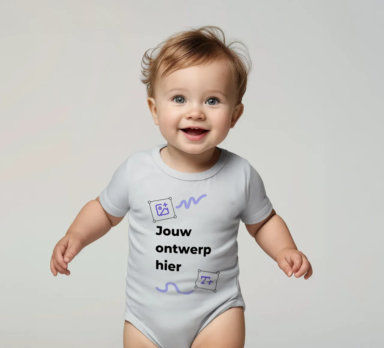 Jouw ontwerp hier babyrompertje korte mouwen van JUNIQE