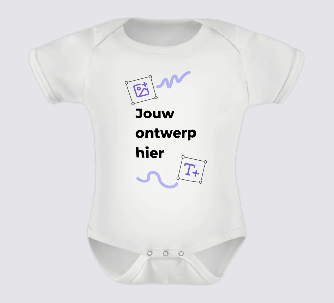 Jouw ontwerp hier babyrompertje korte mouwen van JUNIQE