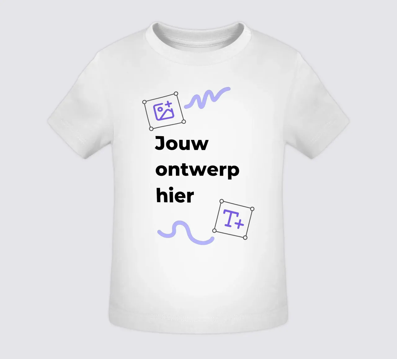 Jouw ontwerp hier baby t-shirt van JUNIQE