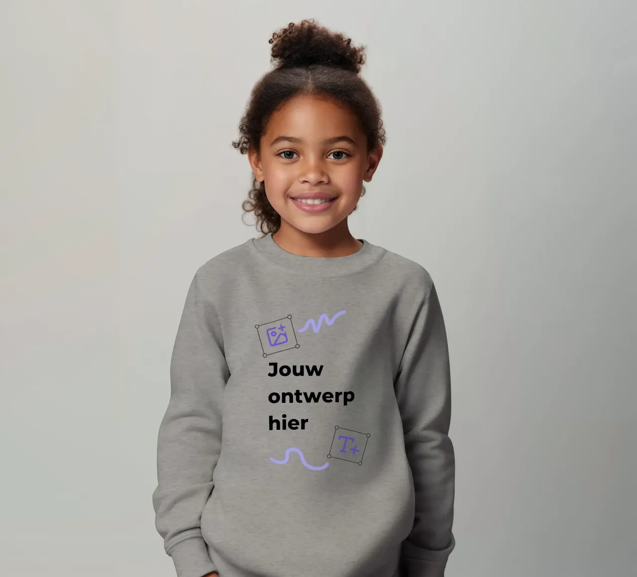 Jouw ontwerp hier kinder sweatshirt van JUNIQE