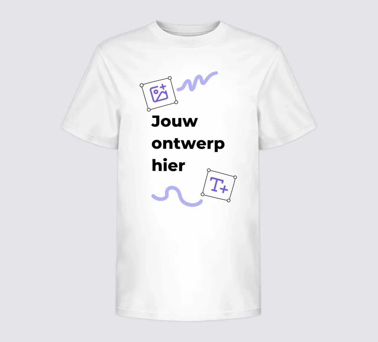 Jouw ontwerp hier kids t-shirt by JUNIQE