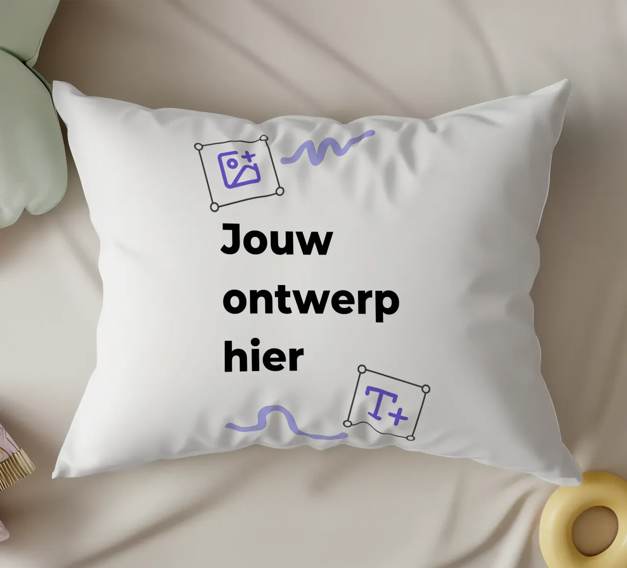 Jouw ontwerp hier kussen van JUNIQE