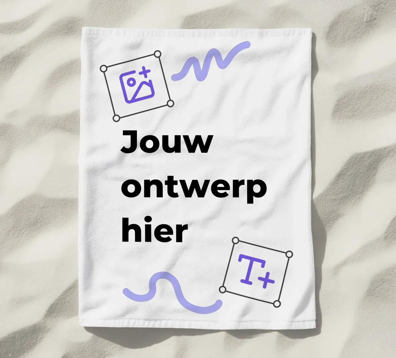 Jouw ontwerp hier strandhanddoek van JUNIQE