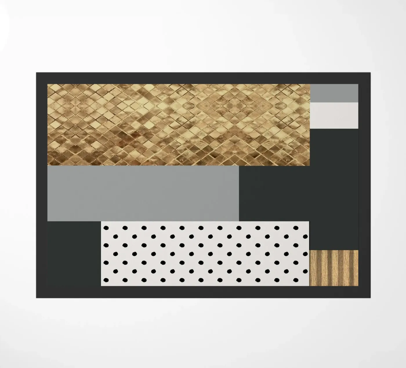 gray abstract zerbino da vintageshop