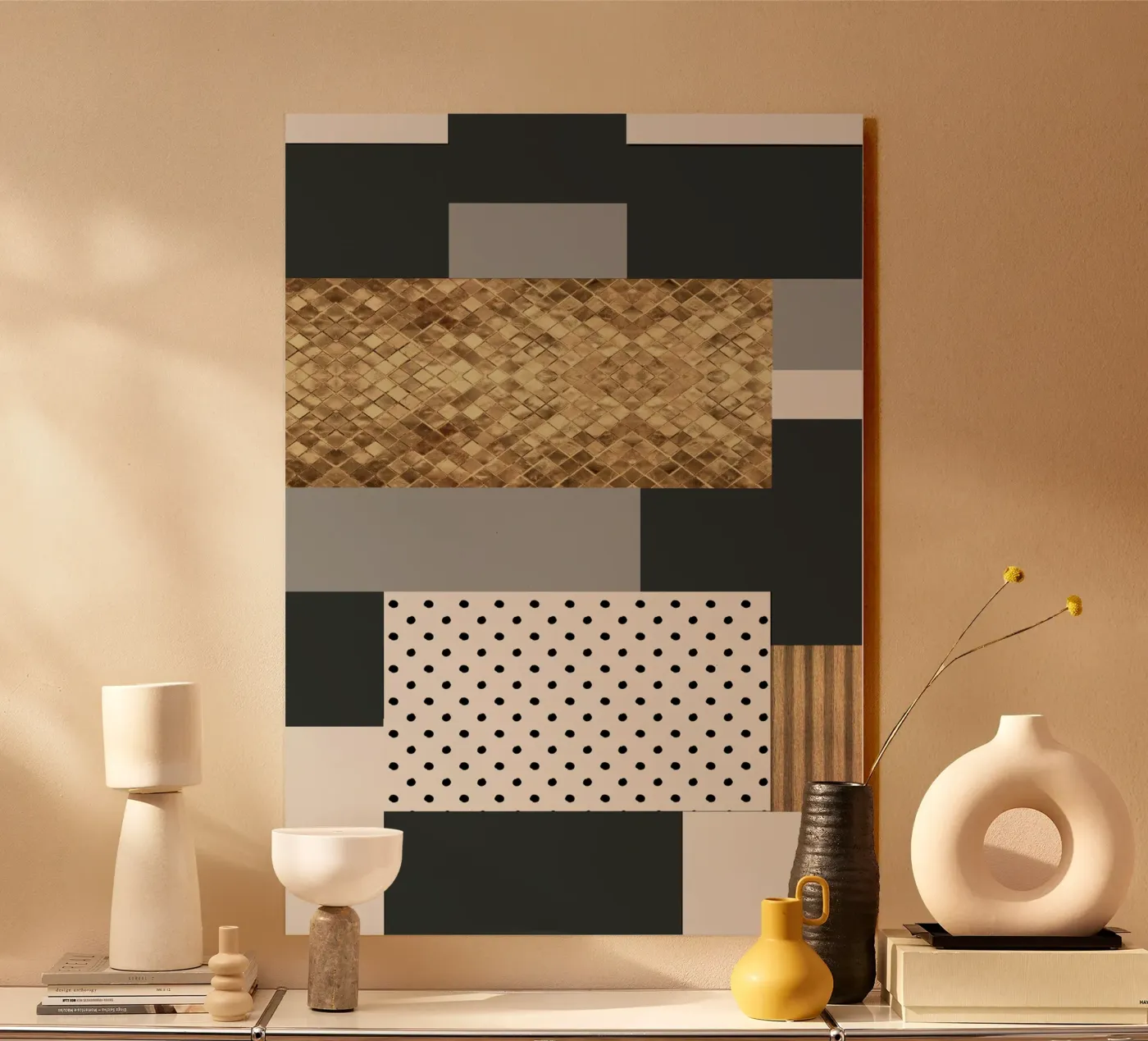 gray abstract plexiglas de vintageshop