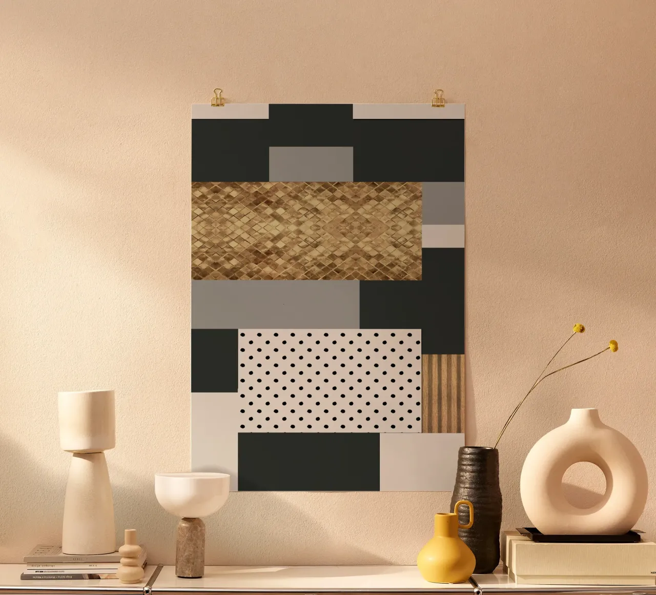 gray abstract poster da vintageshop