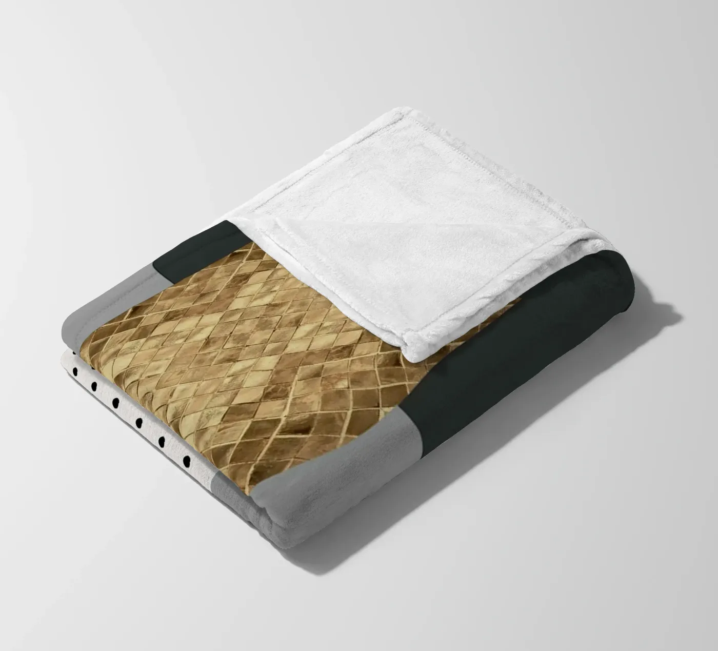 gray abstract Fleecedecke von vintageshop