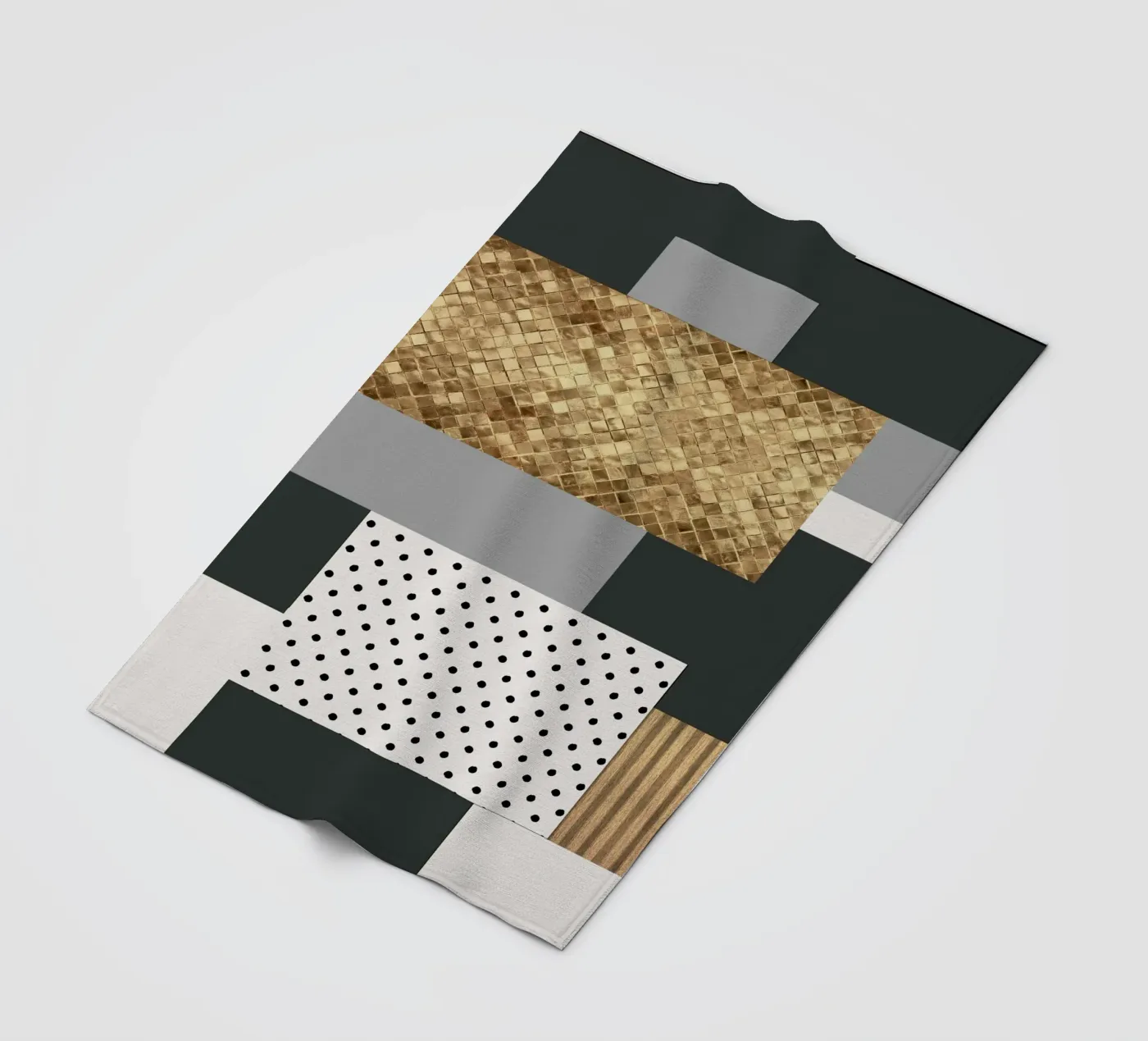 gray abstract Fleecedecke von vintageshop