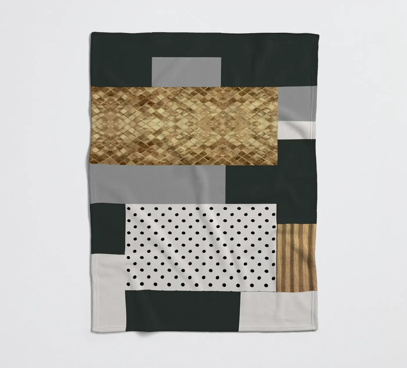 gray abstract Fleecedecke von vintageshop