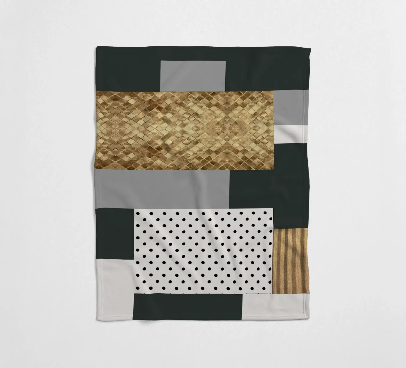 gray abstract Fleecedecke von vintageshop