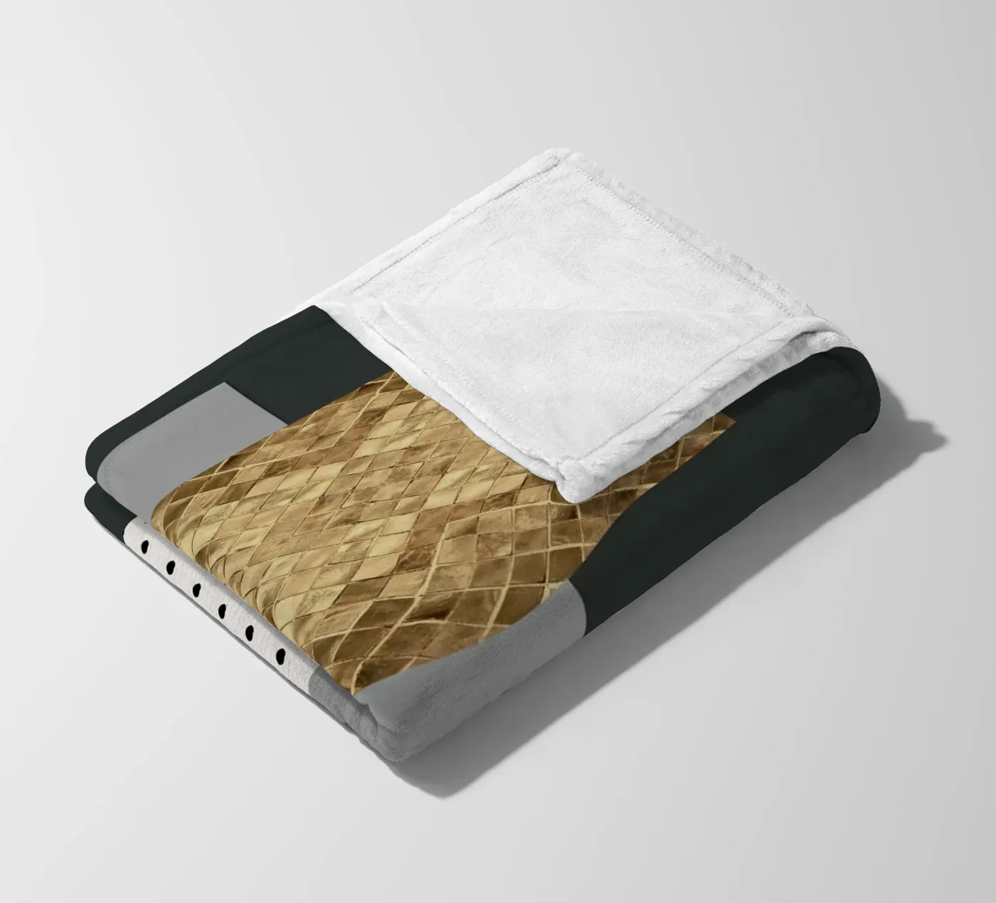 gray abstract Fleecedecke von vintageshop