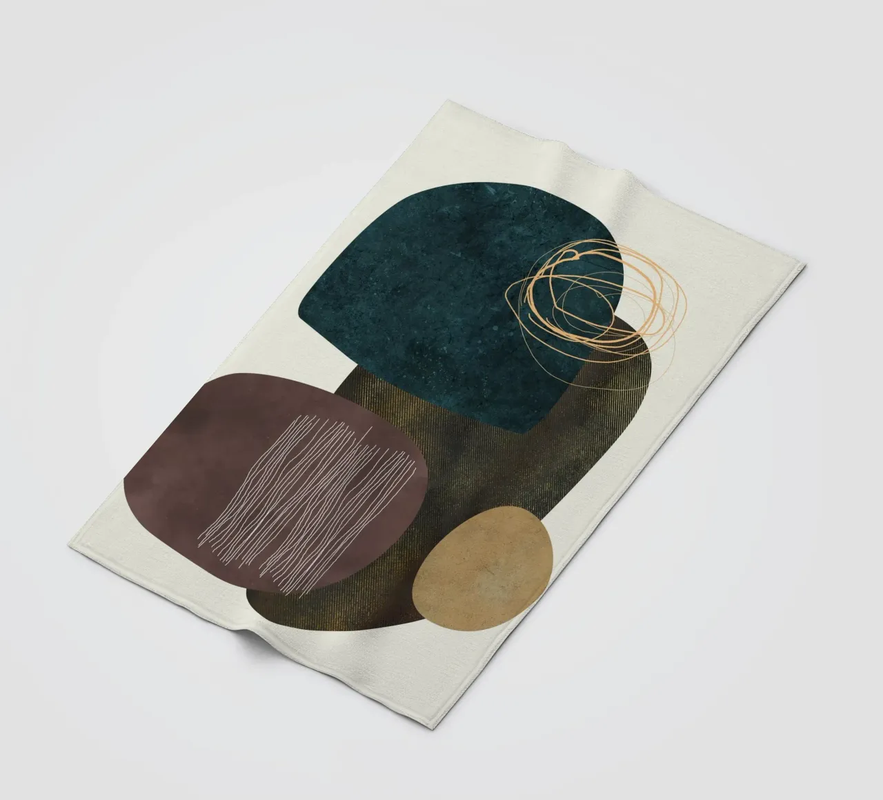 abstract boho x coperta in pile da vintageshop