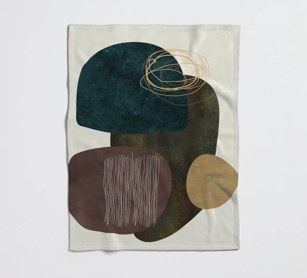 abstract boho x coperta in pile da vintageshop